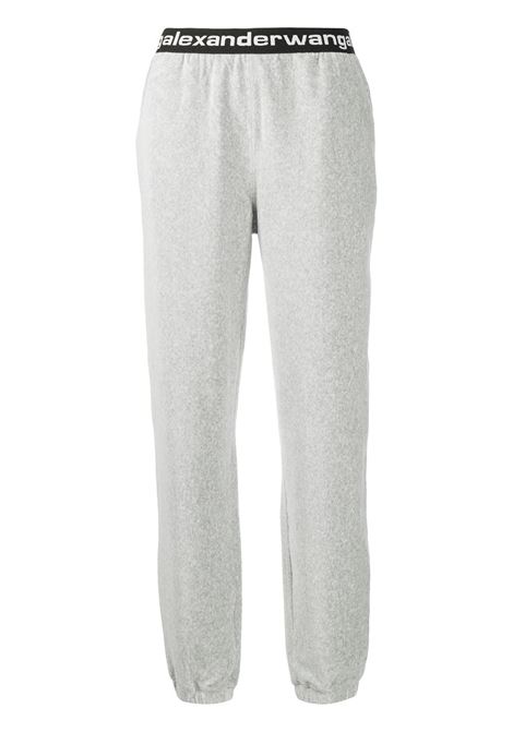 Pantaloni sportivi con logo in grigio - donna ALEXANDER WANG | 4CC1204024030