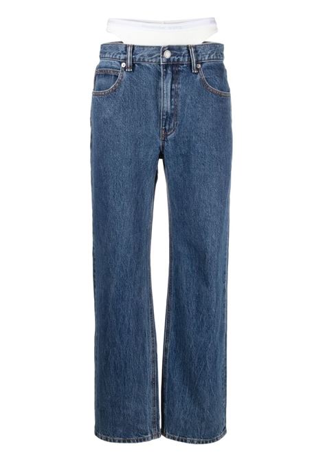 Jeans dritti a strati in blu - donna ALEXANDER WANG | 4DC4234127401