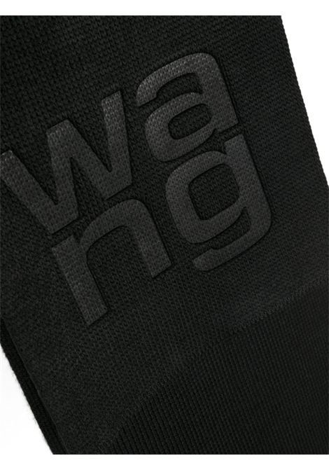 Black debossed-logo knit scarf - women ALEXANDER WANG | 4KC4239058001