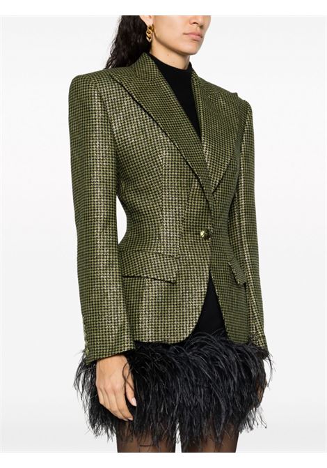 Blazer avvitato in tweed in verde - donna ALEXANDRE VAUTHIER | 233JA1751OLVGRN