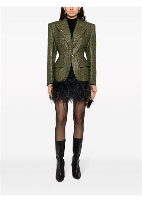 Blazer avvitato in tweed in verde - donna ALEXANDRE VAUTHIER | 233JA1751OLVGRN