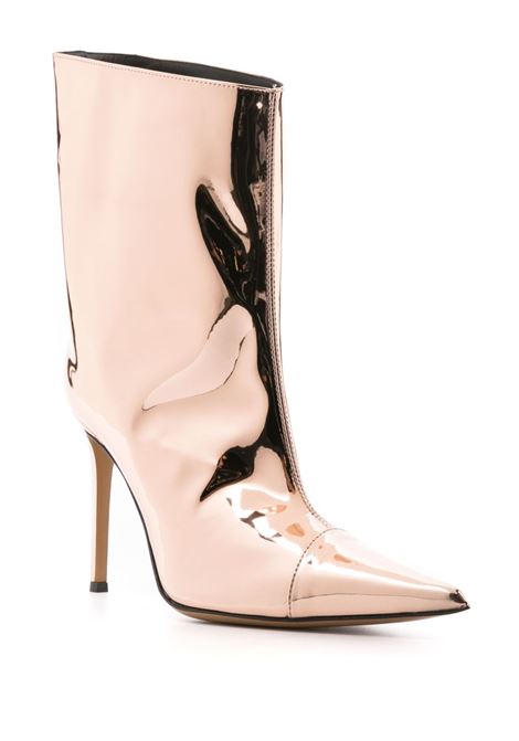 Pink Alex 100mm metallic knee-high boots - women ALEXANDRE VAUTHIER | AVI1700055