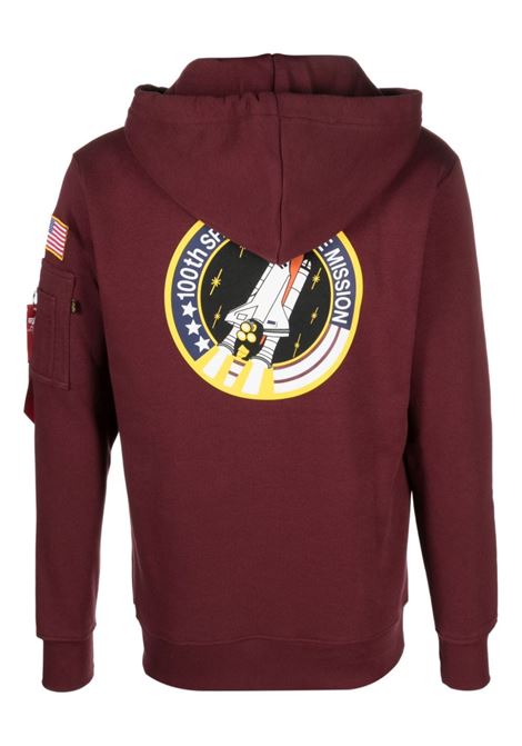 Bordeaux Space Shuttle graphic-print sweatshirt - men ALPHA INDUSTRIES | 178317A184
