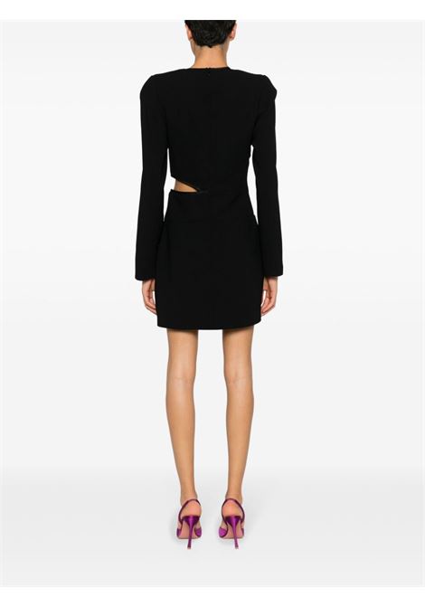 Black rhinestone-embellished cut out dress - women AMEN | ACW23403009