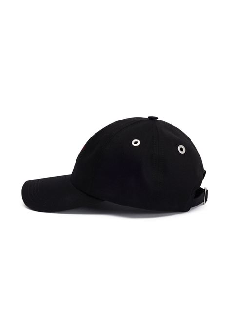 Cappello da baseball con ricamo in nero - unisex AMI PARIS | BFUCP006CO0051001