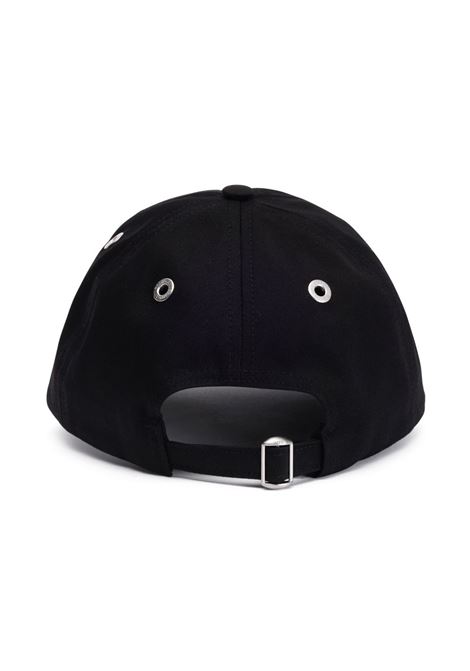 Cappello da baseball con ricamo in nero - unisex AMI PARIS | BFUCP006CO0051001
