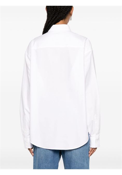 Camicia con ricamo in bianco - unisex AMI PARIS | BFUSH130CO0031168