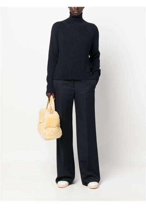 Maglione a collo alto con applicazione in nero - donna AMI PARIS | FKS424KN0031430