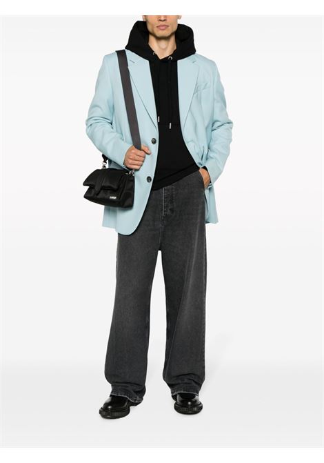 Light blue long-sleeved single-breasted blazer - men  AMI PARIS | HBV301WV0026468