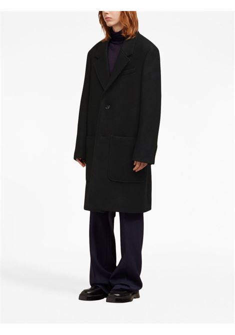 Cappotto monopetto in nero - uomo AMI PARIS | HCO005WV0020001