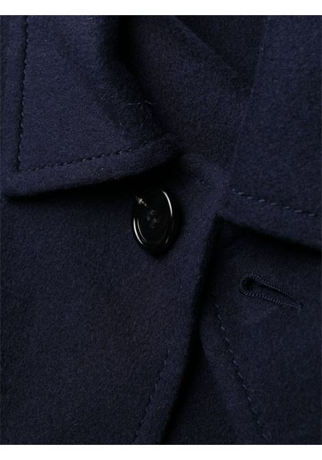 Blue single-breasted coat - men AMI PARIS | HJK200WV0022430