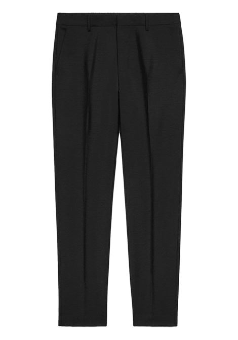 Pantaloni Chino affusolati con pieghe in nero - uomo AMI PARIS | HTR004WV0028001