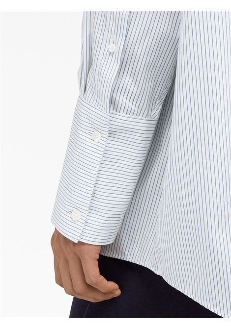 Blue and white striped long-sleeve shirt - unisex AMI PARIS | USH129CO0048132