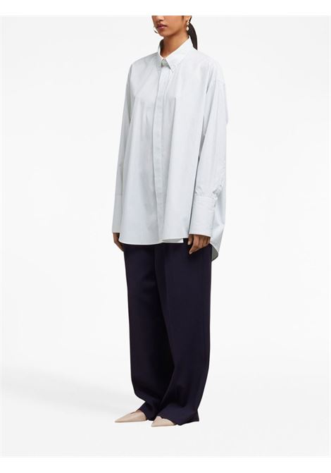 Camicia a righe in blu e bianco - unisex AMI PARIS | USH129CO0048132