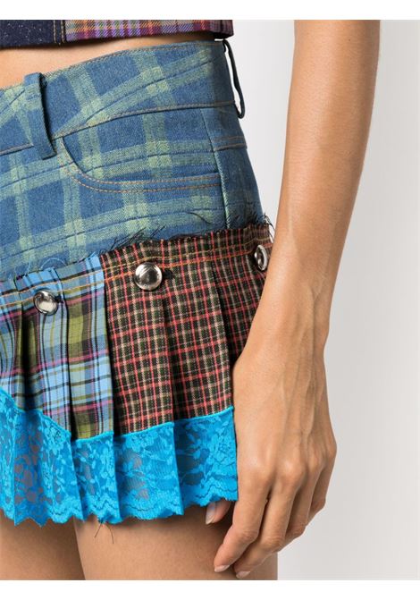 Multicolored tartan pleated miniskirt - women ANDERSSON BELL | APA659WBLCHCK