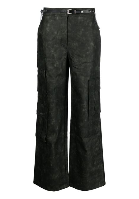 Khaki green belted-waist cargo trousers - women  ANDERSSON BELL | APA665WKHK
