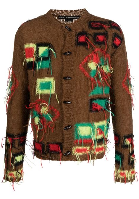 Brown Village intarsia-knit cardigan - men  ANDERSSON BELL | ATB1006MBRWN