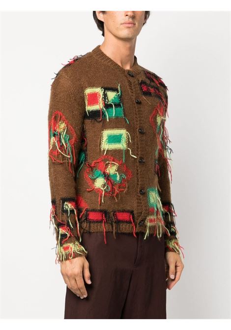 Brown Village intarsia-knit cardigan - men  ANDERSSON BELL | ATB1006MBRWN