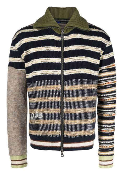 Multicolored Blifden patterned intarsia-knit cardigan - men  ANDERSSON BELL | ATB1007MBMLT