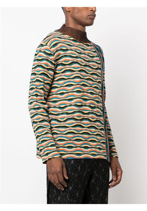 Multicolour zigzag mix-pattern jumper - men ANDERSSON BELL | ATB1032MMLT