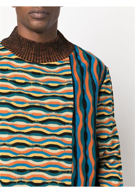 Multicolour zigzag mix-pattern jumper - men ANDERSSON BELL | ATB1032MMLT