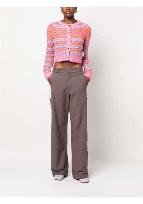 Pink striped cropped cardigan - women ANDERSSON BELL | ATB986WPNK