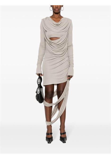 Light grey draped cut-out dress - women ANDREADAMO | ADPF23DR023151775