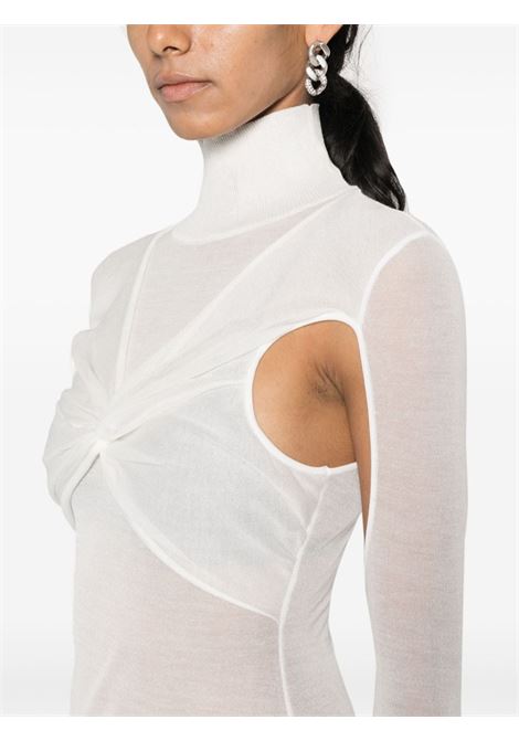 White semi-sheer cut-out maxi dress - women ANDREADAMO | ADPF23DR143370060