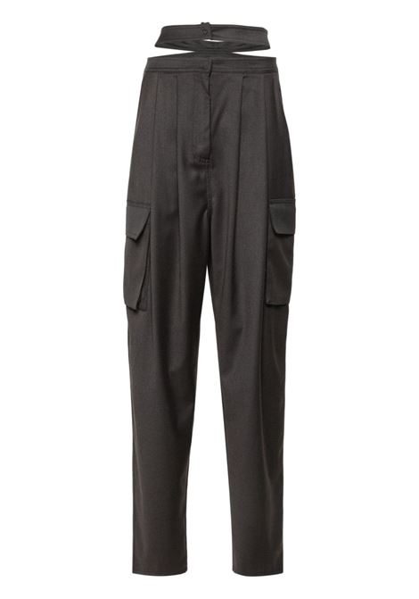 Pantaloni con cut-out in grigio - donna ANDREADAMO | ADPF23PA023431785