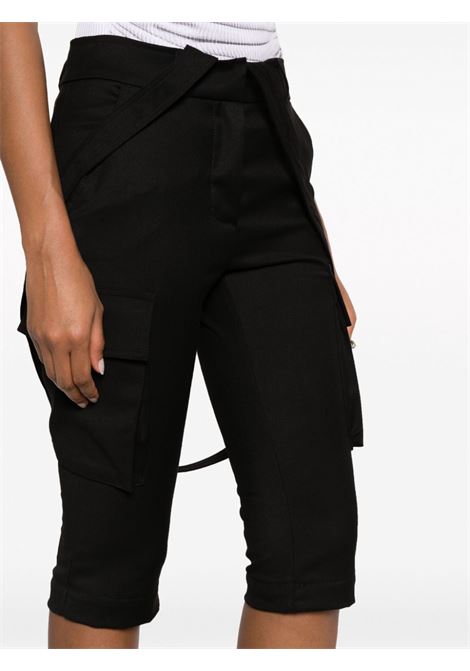 Black detachable-leg cargo trousers - women  ANDREADAMO | ADPF23PA193430473