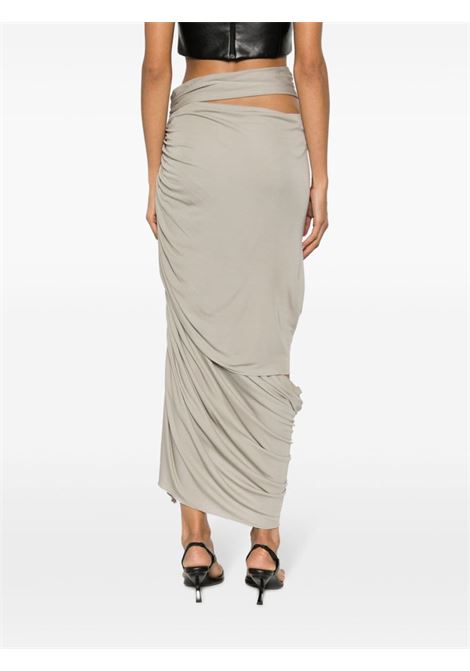 Grey draped cut-out skirt - women ANDREADAMO | ADPF23SK013151775