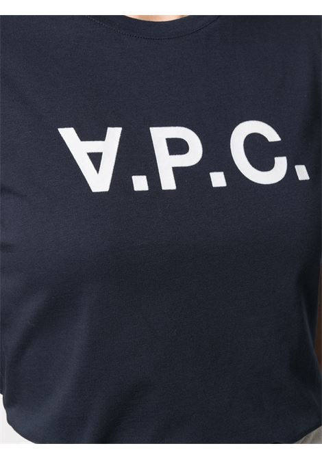 T-shirt con stampa in blu - donna A.P.C. | COBQXF26944IAK