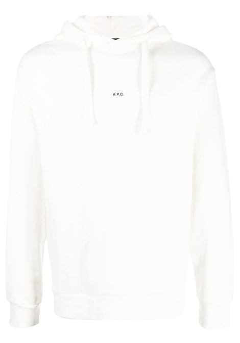 White logo-print sweatshirt - men A.P.C. | COEIPH27622AAB