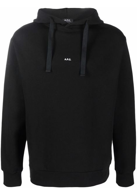 Black Larry logo-print sweatshirt - men A.P.C. | COEIPH27622LZZ