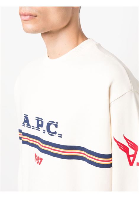White Adam logo-print sweatshirt - men A.P.C. | COEIPH27837AAD