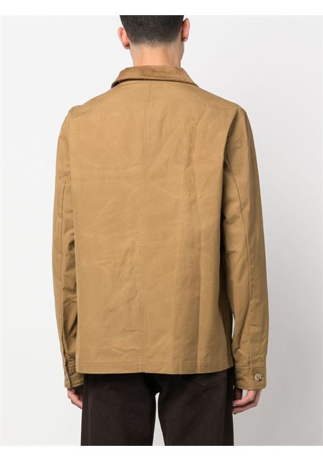 Brown corduroy-collar shirt jacket - men A.P.C. | COERCH02841CAB