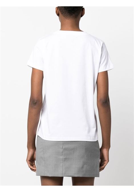 White logo-print crew neck T-shirt - women A.P.C. | COFBTF26012AAB