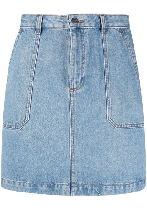 Light blue L?a denim miniskirt - women A.P.C. | COGELF06299IAB