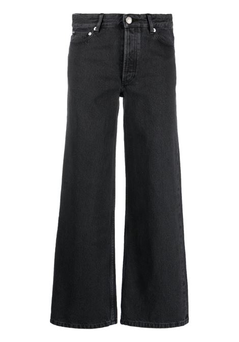 Jeans crop a vita media in nero - donna A.P.C. | COGEXF09181LZE
