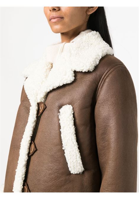 Giacca con shearling in marrone - donna A.P.C. | PSAIBF01518CAC