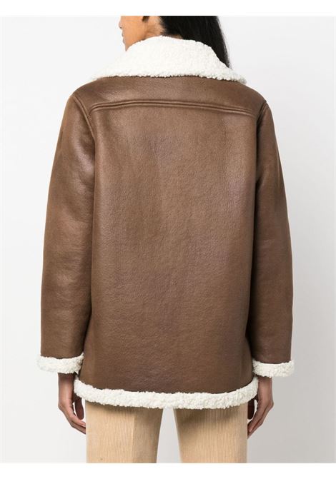 Giacca con shearling in marrone - donna A.P.C. | PSAIBF01518CAC
