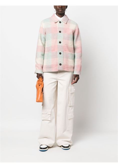 Multicolored check-pattern shirt jeacket - women  A.P.C. | WOAPKF02880FAD