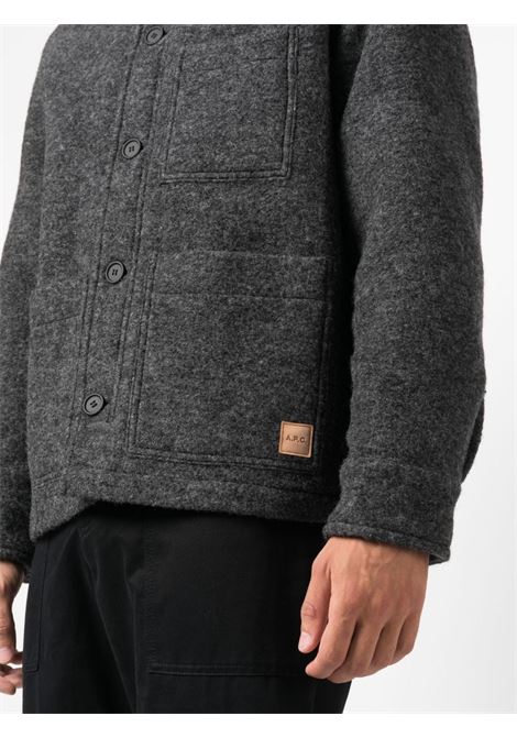 Grey wool-blend jacket - men A.P.C. | WVBCAH02713PLA