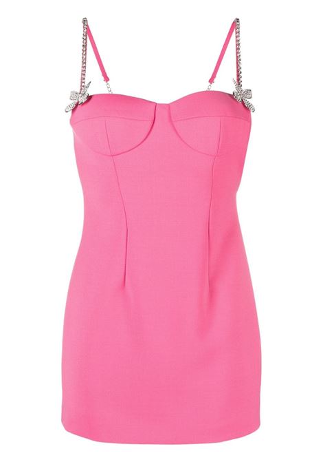 Pink butterfly crystal-embellished minidress - women  AREA | 2303D12171CRMNRS