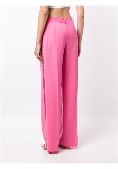 Pink crystal-embellished palazzo trousers - women AREA | 2303P13171CRMNRS