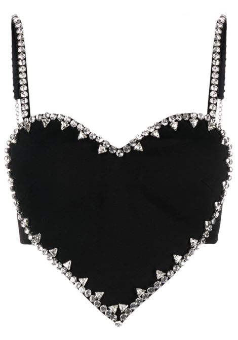 Black heart-motif crystal-embellished top - women AREA | 2303T04184BLK