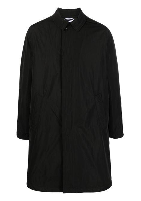 Black classic-collar concealed-fastening trench coat - men  ASPESI | W311G70301241
