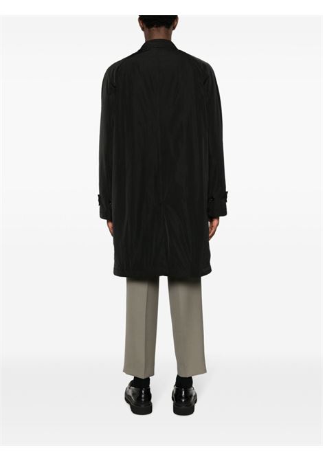 Black classic-collar concealed-fastening trench coat - men  ASPESI | W311G70301241