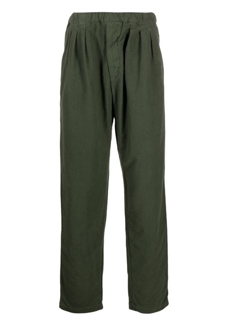 Green pleated straight-leg trousers - men  ASPESI | W3ACP16L54885245