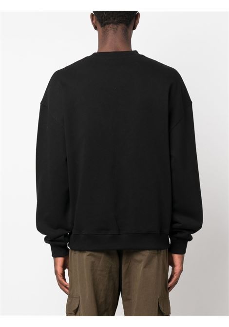 Black embroidered-logo sweatshirt - men AXEL ARIGATO | A1449001BLK
